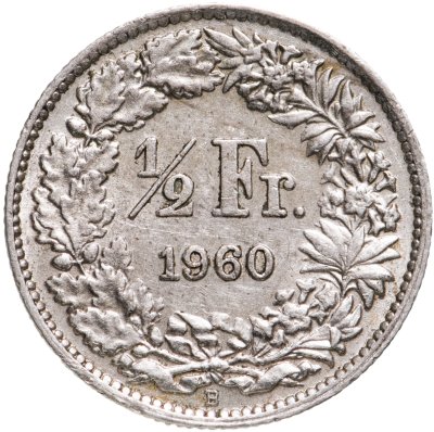 купить Швейцария 1/2 франка 1940-1967