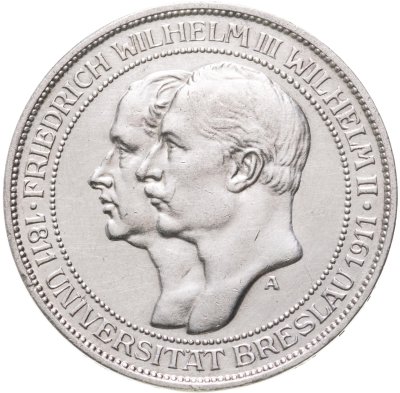 купить Германия 3 марки 1911 "Бреславский университет"