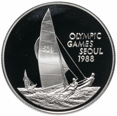 купить Каймановы острова 5 долларов 1988 "XXIV летние Олимпийские Игры, Сеул 1988"