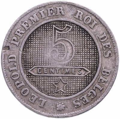 купить Бельгия 5 сантимов (centimes) 1863