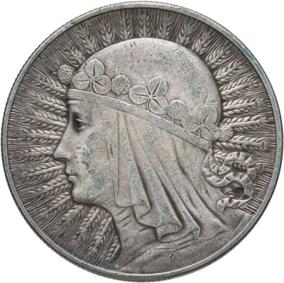 купить Польша 10 злотых (zlotych) 1932 знак монетного двора: "стрелка" - Варшава
