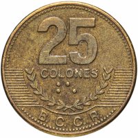 Купить Костра- Рика 25 колонов 2003-2014, случайная дата