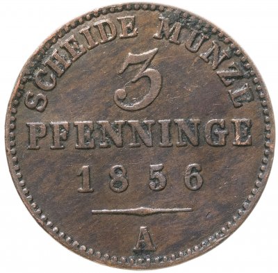 купить Германия 3 пфеннига (pfenninge) 1856 A
