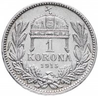 Купить Австро-Венгрия 1 крона 1915, монета для Венгрии