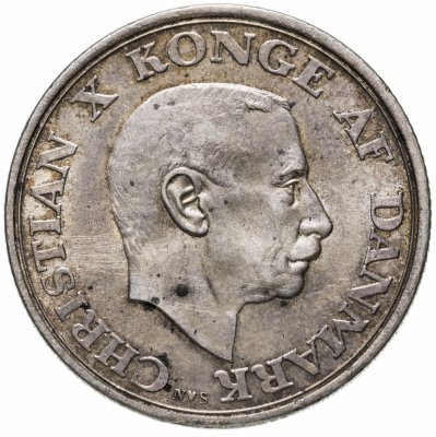 купить Дания, 2 кроны 1945 «75 лет со дня рождения Короля Кристиана X»