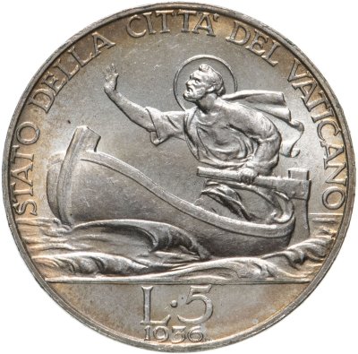 купить Ватикан 5 лир (lire) 1936