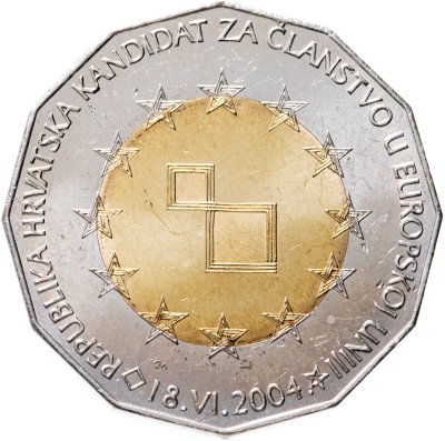 купить Хорватия 25 кун (kuna) 2004 "Хорватия - кандидат членства в Европейском Союзе"