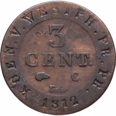 купить Вестфалия 3 сантима (cent.) 1812