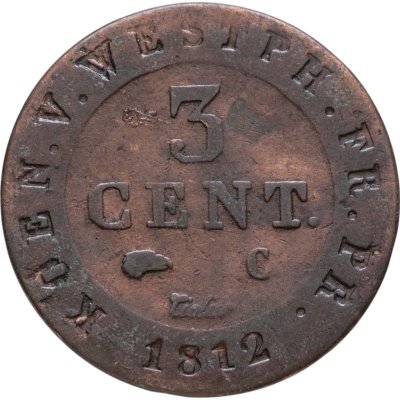 купить Вестфалия 3 сантима (cent.) 1812