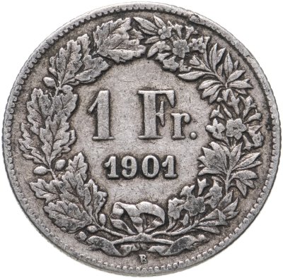 купить Швейцария 1 франк (franc) 1901