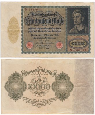 купить Германия 10000 марок 1922 год (Pick 71)