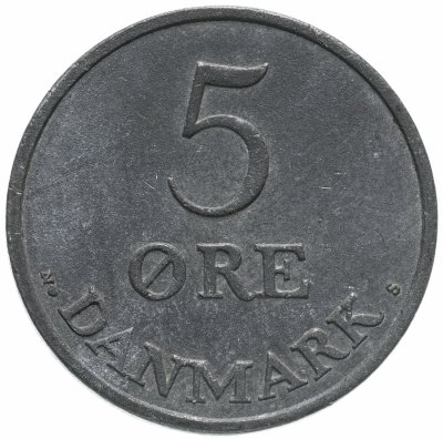 купить Дания 5 эре (ore) 1954
