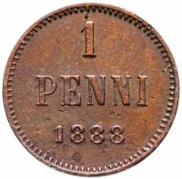 Купить Финляндия 1 пенни (penny) 1888