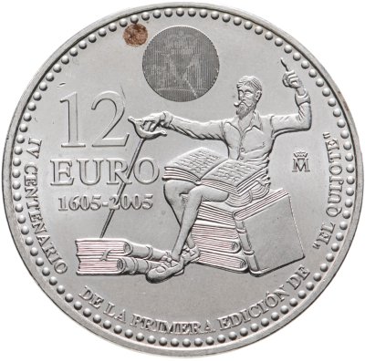 купить Испания 12 евро (euro) 2005 "400 лет издания романа «Дон Кихот» Мигеля Сервантеса"