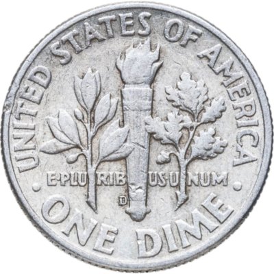 купить США 10 центов (one dime) 1964 Silver Roosevelt Dime (Рузвельт) D