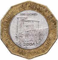 Купить Сьерра-Леоне 500 леоне (leones) 2004