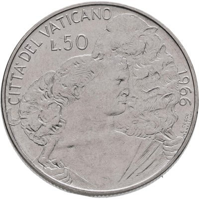 купить Ватикан 50 лир (lire) 1966