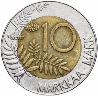 Купить Финляндия 10 марок 1993