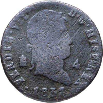 купить Испания 4 мараведи (maravedis) 1832 Фердинанд VII