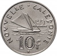 купить Новая Каледония 10 франков (francs) 2006-2018, случайная дата