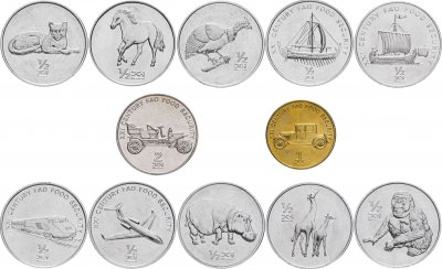купить Северная Корея (КНДР) набор из 12 монет 2002 "Животные", "Техника"