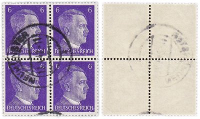 купить Германия, Третий Рейх Квартблок 6 рейхспфеннигов 1941 "Адольф Гитлер"