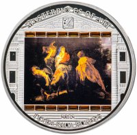 Купить Острова Кука 20 долларов 2012 "Шедевры живописи - Питер Пауль Рубенс - Побег из Египта", в футляре с сертификатом