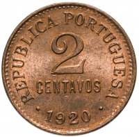 купить Португалия 2 сентаво (centavos) 1920