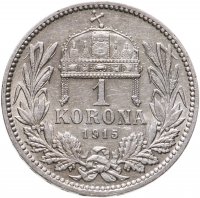 купить Австро-Венгрия 1 крона 1915 год монета для Венгрии