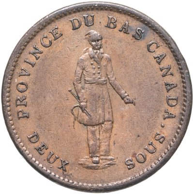 купить Нижняя Канада 1 пенни (penny) 1837 надпись на лентах: City Bank