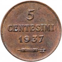 купить Сан-Марино 5 чентезимо (centesimi) 1937