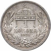 Купить Австро-Венгрия 1 крона 1915, монета для Венгрии