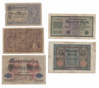 купить Германия набор банкнот 1914-1922 (5 штук)