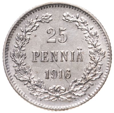 купить 25 пенни (pennia) 1916 S для Финляндии