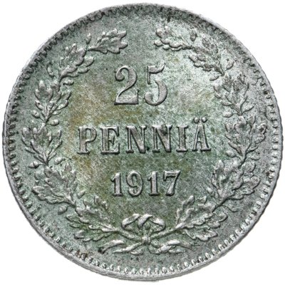 купить 25 пенни (pennia) 1917 S гербовый орёл без корон