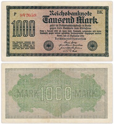 купить Германия 1000 марок 1922