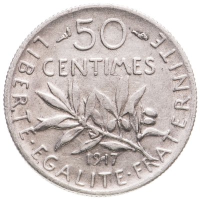 купить Франция 50 сантимов 1917