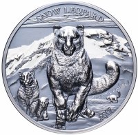 Купить Монголия 500 тугриков 2017 Proof "Снежный барс" в футляре, с сертификатом