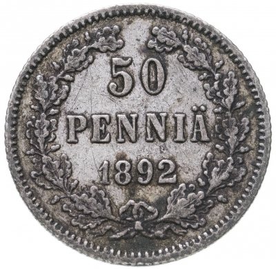 купить 50 пенни 1892 L, монета для Финляндии