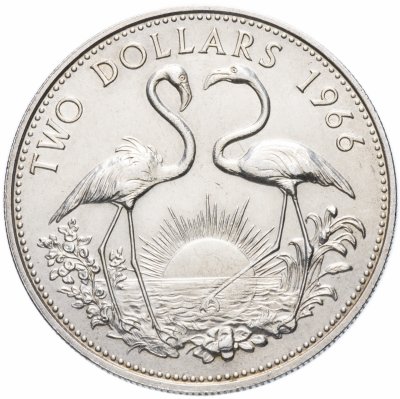 купить Багамские острова 2 доллара (dollars) 1966