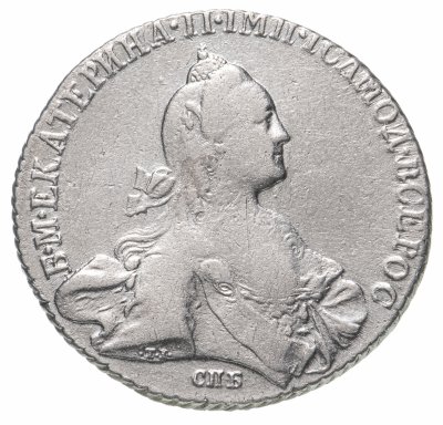 купить 1 рубль 1768 СПБ-TI-АШ Портрет стандартного чекана, Биткин №204