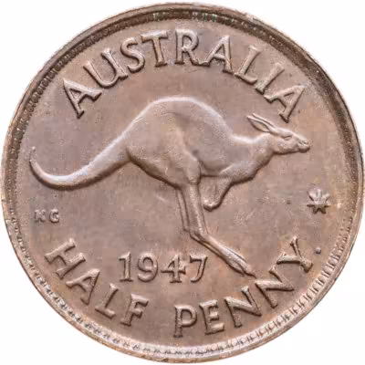 купить Австралия 1/2 пенни (penny) 1947