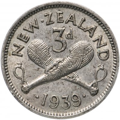 купить Новая Зеландия 3 пенса (pence) 1939