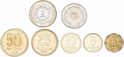 купить Аргентина набор монет 1992-2013 (7 штук)
