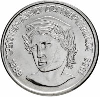 Купить Бразилия 1 новый крузадо (novo cruzado) 1989 "100 лет Республике"