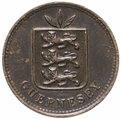 купить Гернси 4 дубля (doubles) 1889