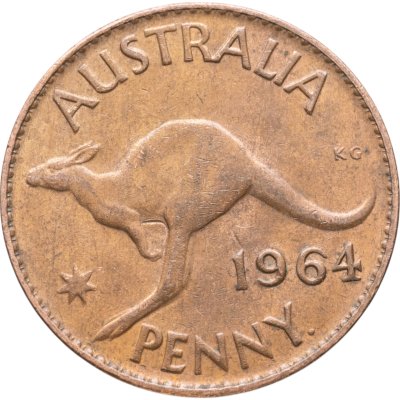 купить Австралия 1 пенни (penny) 1964 Точка после "PENNY." - Монетный двор Перта