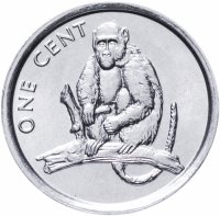 Купить Острова Кука 1 цент (cent) 2003 "Обезьяна"
