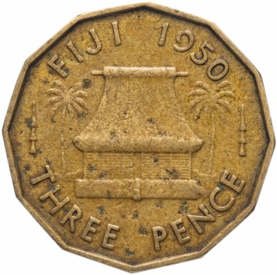 купить Фиджи 3 пенса (pence) 1950