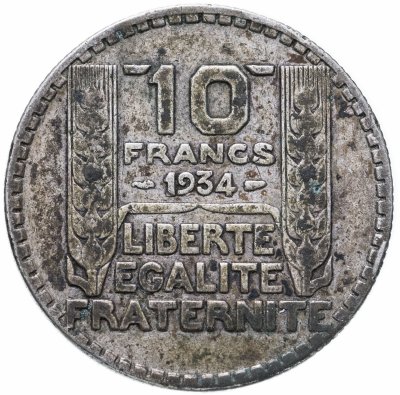 купить Франция 10 франков (francs) 1934